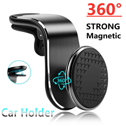 Magnetic Car Phone Holder Air Vent Clip Mount Mobile Cellphone GPS Support For Xiaomi iPhone 15 Huawei Samsung iPhone Phone Car Stand