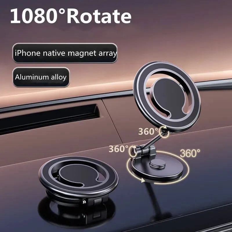 1080 Magnetic Car Mobile Phone Holder Magnet Car Bracket Mount Cell Smartphone Support in Car For iPhone 15 14 13 Samsung Xiaomi